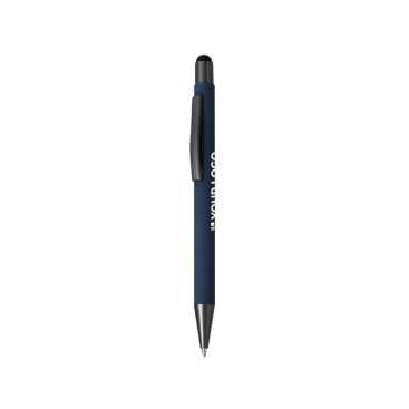 Bolígrafo puntero pulsador de aluminio reciclado tinta azul