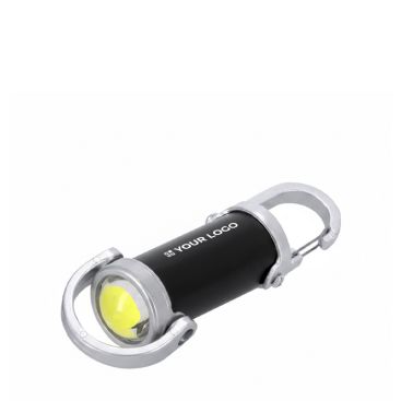 Linterna recargable con mosquetón de transporte y 7 modos de luz
