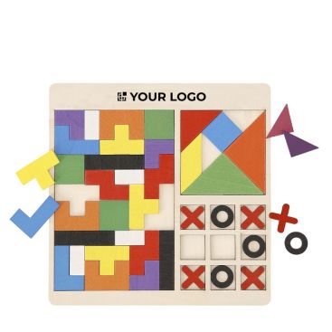 Set de puzzles de madera con 3 juegos educativos infantiles