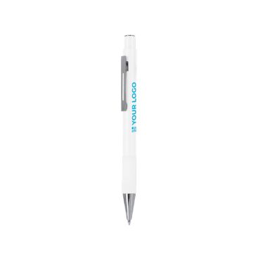 Bolígrafo de aluminio reciclado con acabado mate tinta azul