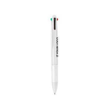 Bolígrafo multicolor 4 en 1 con grip de goma y 4 tintas