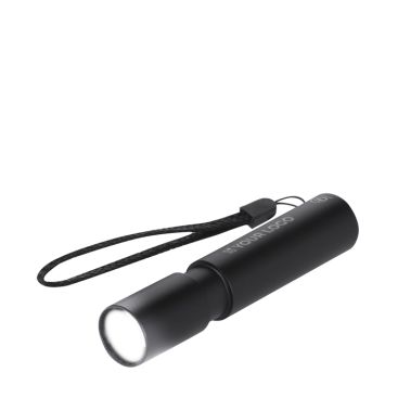 Linterna de aluminio reciclado con zoom y batería recargable