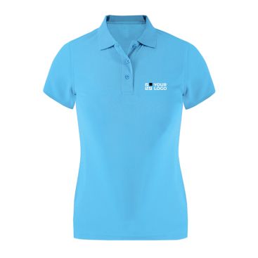 Polo entallado mujer manga corta tejido técnico 180g/m²
