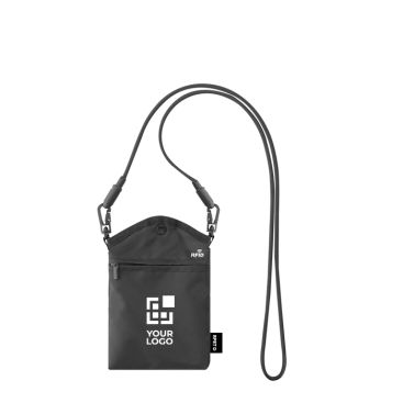 Bandolera de RPET con protección RFID y cinta con función de cable