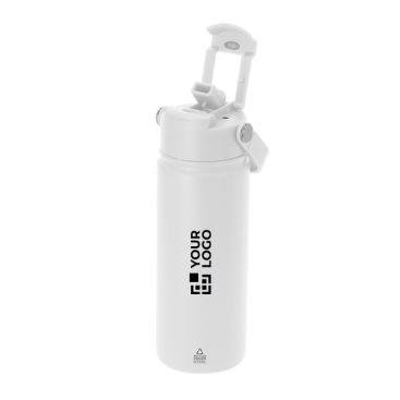 Vaso térmico de acero inoxidable con tapa de orificio y pajita 550ml