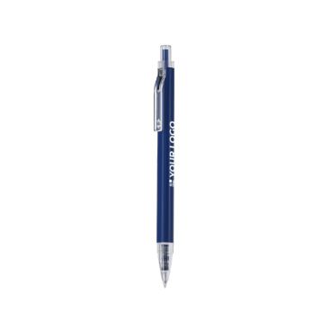 Bolígrafo de aluminio reciclado con detalles transparentes tinta azul