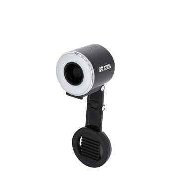 Anillo de luz ventilador de plástico ABS con soporte para móvil 500mAh