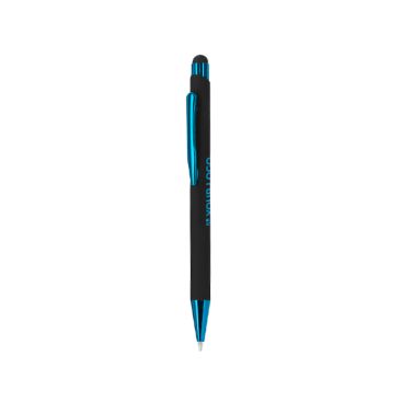 Bolígrafo de aluminio reciclado puntero pulsador tinta azul