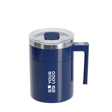 Taza mezcladora de acero inoxidable con tapa deslizante 400ml