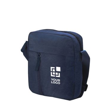 Bandolera de soft nylon con bolsillo frontal y cierre con cremallera