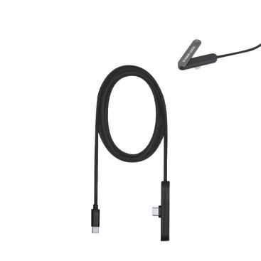 Cable cargador USB-C de plástico reciclado con soporte para móvil 60W