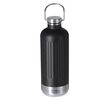 Botella térmica de acero inox. reciclado con tapón hermético y asa 800ml