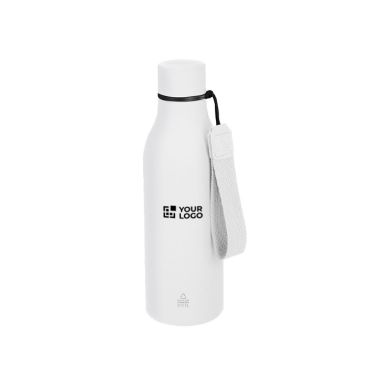 Botella térmica de acero inoxidable reciclado, acabado gomoso 480ml