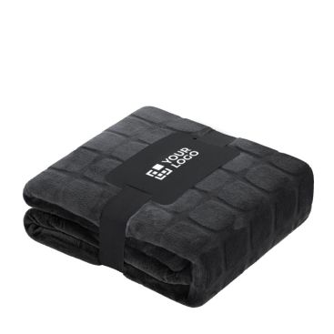 Manta de poliéster coral de cuadros con reverso extrasuave 300g/m²