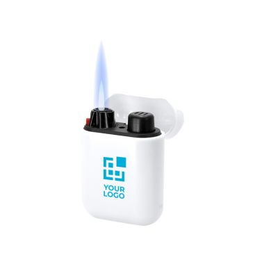 Encendedor de plástico recargable con regulador de llama y tapa