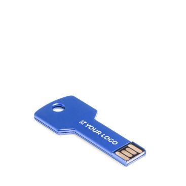 Memoria USB en colores de aluminio brillante en forma de llave
