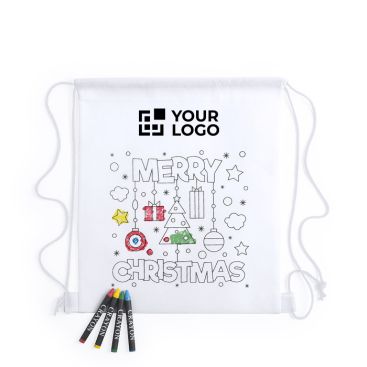 Mochila para colorear diseño Navidad vista principal - agotado