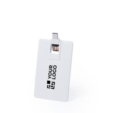 Tarjeta USB doble con USB y tipo C y diseño ultraplano plegable