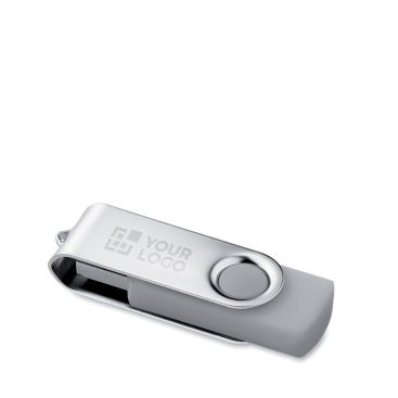 Memoria USB fabricada en ABS con clip de metal giratorio