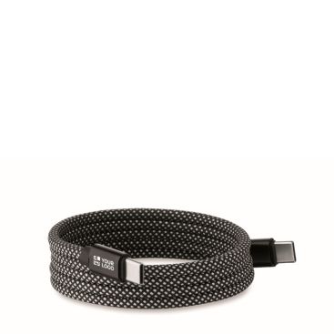 Cable magnético trenzado de RPET tipo-C de 60 W, 1M