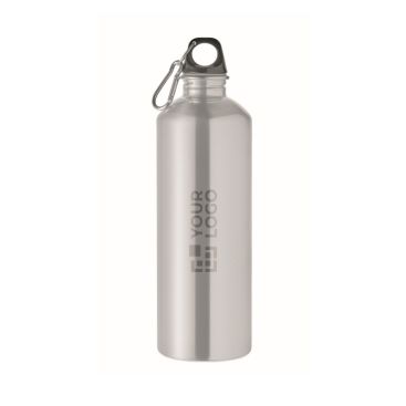 Botella de acero inoxidable reciclado con mosquetón 1L