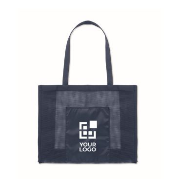 Bolsa de compra de malla RPET con bolsillo frontal 20L