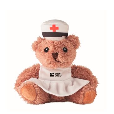 Osito de peluche poliéster con camiseta estampada enfermera