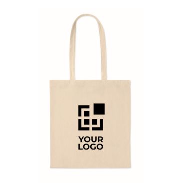 Bolsa de compra de pana poliéster con asas largas 220 g/m²