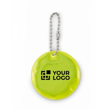 Llavero redondo de PVC reflectante para personalización