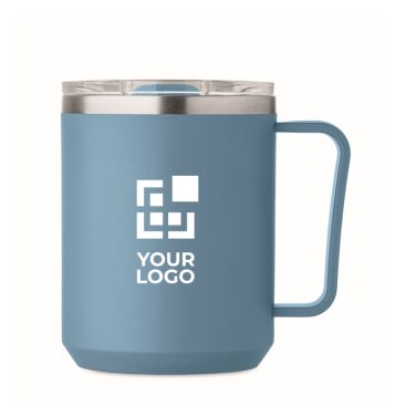 Vaso de doble pared con tapa deslizante transparente 400ml