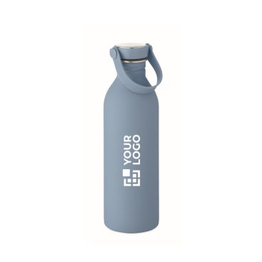 Botella de acero inoxidable con acabado de caucho 500 ml