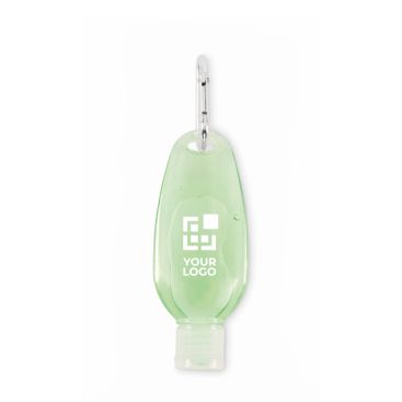 Bote rellenable de aloe vera con mosquetón aluminio 50ml