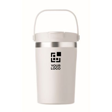 Vaso con asa de acero inoxidable reciclado y doble pared 350 ml