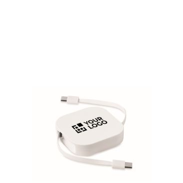 Cable retráctil tipo-C con transferencia de datos y soporte móvil