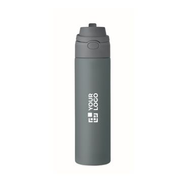 Botella de acero inoxidable reciclado con pajita 2 en 1 650ml