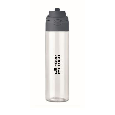 Botella de RPET con pajita 2 en 1 y asa antigoteo 700 ml
