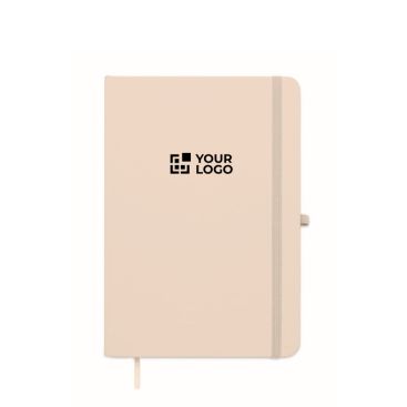 Libreta de tapa rígida de piel sintética reciclada A5 hojas a rayas