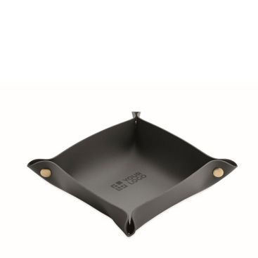 Bandeja plegable de PU con hebillas para llaves y artículos cotidianos