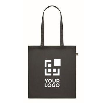 Bolsa de algodón reciclado en color con logotipo