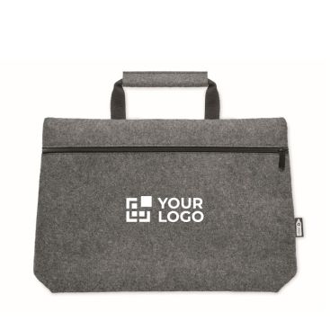 Bolsa de fieltro con materiales reciclados para portátil de 15'' con bolsillo interior