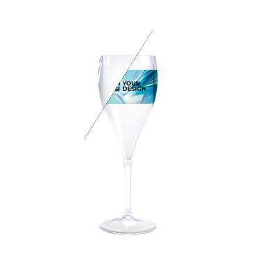 Copa estilo flauta para champagne de plástico SAN hecha en EU 140ml