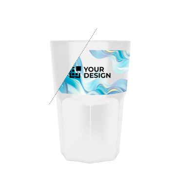 Vaso reutilizable de plástico hecho en Francia sin BPA 400ml