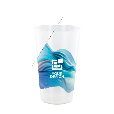 Vaso de plástico reutilizable hecho en Europa tamaño grande 600ml