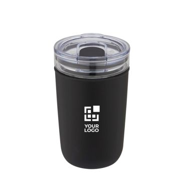 Vaso de vidrio con función termo color azul petróleo