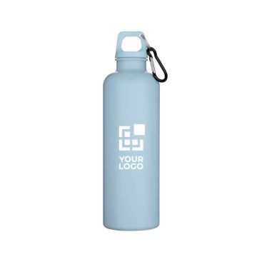Botella de plástico reciclado resistente y ligera con mosquetón 750ml