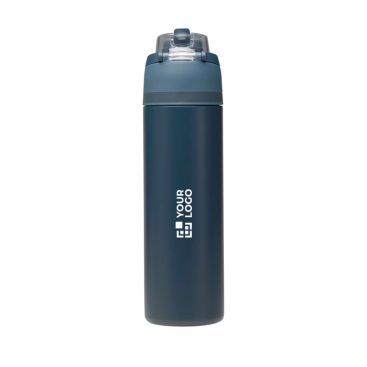 Botella pared simple con pajita abatible y acabado mate 800ml