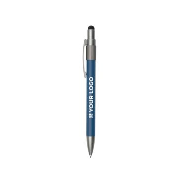 Bolígrafo con puntero táctil y spinner giratorio tinta azul