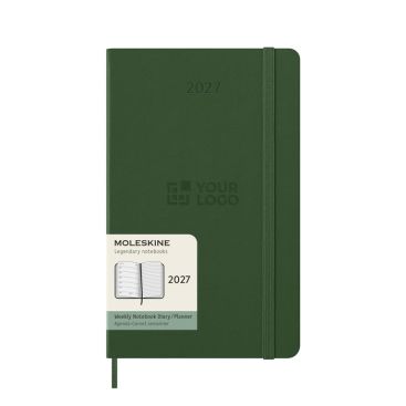 Agenda semanal para 12 meses de papel cuero con tapa dura Molskine