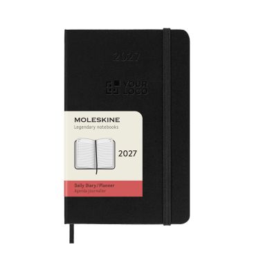 Agenda diaria de bolsillo con tapa dura y bolsillo interior Moleskine