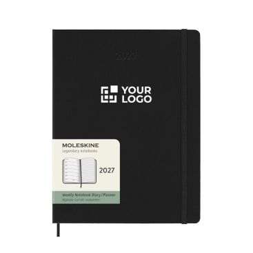 Agenda semanal grande con cierre elástico y tapa dura Moleskine